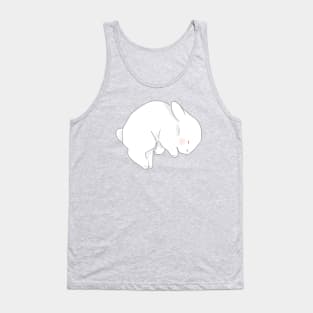 Sleeping red eye white Bunny | Bunniesmee Tank Top